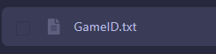 Open the GameID.txt file