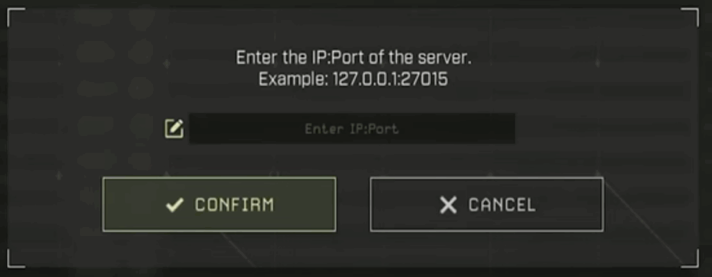 Paste IP and confirm to join your Icarus server