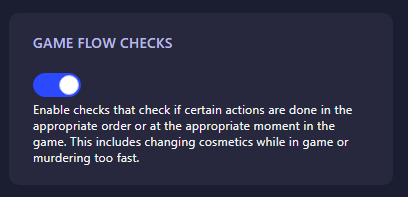 Game Flow Checks enabled in GGServers Anti Cheat menu