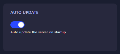 Auto Update Option in GGServers Control Panel