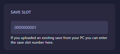 Save Slot Option GGServers