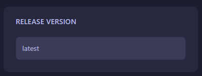 Changing the Release Version in Vintage Story server settings