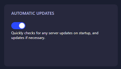Automatic Updates Setting