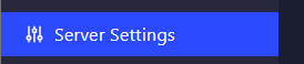 Server Settings navigation button in GGServers panel