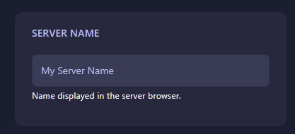 Server name field highlighted in the GGServers panel under general settings