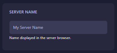 Server Name field in GGServers Arma Reforger general settings where you can change the server name
