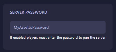 Server Password Updated