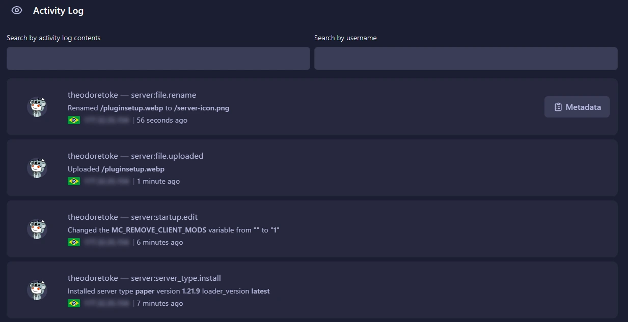 Activity Logs and Search